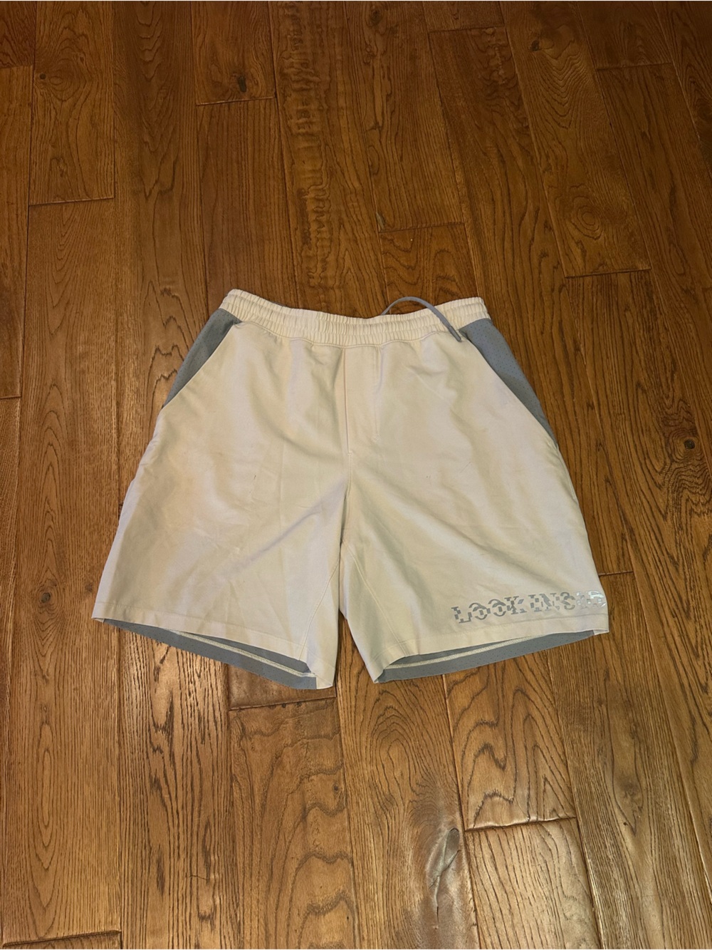 lululemon athletica Cream and Gray Men's Athletic Shorts